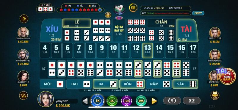Luật chơi Sicbo Hitclub chi tiết và các cửa cược cơ bản